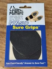 FootMatters NON-SLIP Shoe SURE GRIPS Improved Traction Stop Slipping NEW Sealed