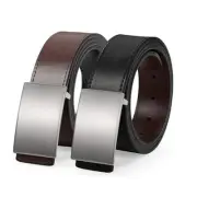 Men's Belt,Two-in-One Reversible Fit waist size 38-42inch Silver Black/Coffee