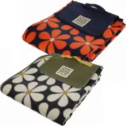 Regatta Orla Kiely Roll Away and Carry Outdoor Camping Picnic Blanket Rug Mat Navy Tall Flowers One Size