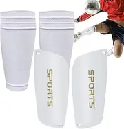 Soccer Shin Guards - Mens Shin Guards - Leg Protection Sleeves 4 Pieces Set with Insert Pocket for Motocross Baseball Hockey Motorcycle Bike Sports Outdoor Men Women Girls Adults