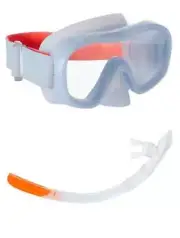 "New w Tag" SUBEA - FRD 120 Adult Free Diving Snorkel + Mask - Foggy Blue SizeM