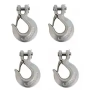 4 Pc Mil Spec Drop Forged 1/4" Clevis Slip Hook 1000 Lb WLL T316 Stainless Steel