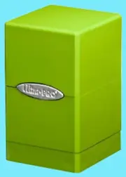 ULTRA PRO SATIN TOWER LIME GREEN DECK BOX Card Dice Storage Case Compartment