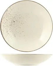 H&H Reactive Set of 6 Soup Plates, 22 cm, Ivory White