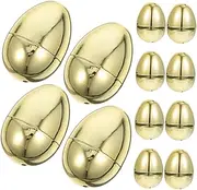 12pcs Golden Eggs Egg Branches Decorative Egg Sticks Gold Eggs Egg Decoration Flag Eggs Glitter Eggs Fillable Egg Loose Golden Eggs Foam Eggs Foams Egg Picks Kit Eggs