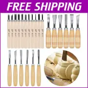 Complete 24PCS Wood Knife Chisel Set for Detail Woodwork - Ergonomic Handles