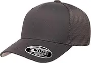 [Flexfit] Men's one_Size Trucker Cap, Black, Alpha, Black, One Size