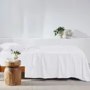 Bedding King Winter Flannelette Sheet Sets - White