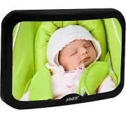 BAURAS Largest Backseat Baby Mirror Wide View Rear Facing Infant Shatterproof