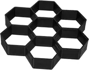 Toddmomy Hexagon Cement Floor Tile Mold Reusable Plastic Path Paving Mould for Artistic Garden Walkways Easy to Use DIY Tool for Creative Patios and Yards Black
