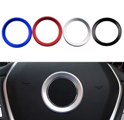 1x ALUMINIUM COLOURED STEERING WHEEL BADGE RING FOR BMW FITS ALL MODEL