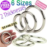 STAINLESS STEEL METAL COCK RING PENIS ERECTION AID MALE DELAY ADULT SEXY TOY