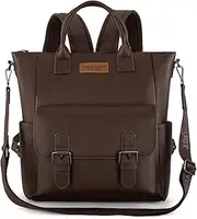 [Montana West] Wrangler Backpack Purse for Women Medium Convertible Backpack Tote Bag with Crossbody Strap for Travel Work