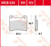 TRW Lucas Sintered lining MCB530SH