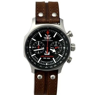 Vostok-Europe Men's Great Explorers Leif Erikson Limited Edition NOS 47mm Watch