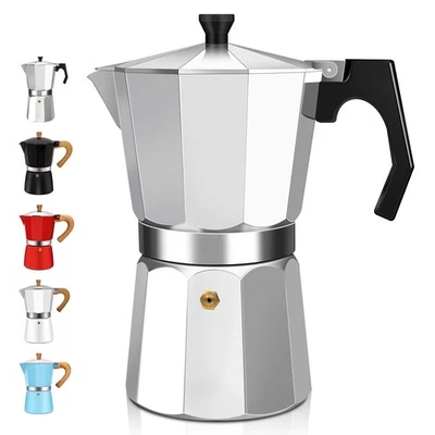9 Cup Aluminum Espresso Stovetop Moka Pot Express Coffee Maker Percolator Ita...