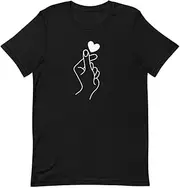 [Teegarb Letter Blanket] Korean Finger Heart Kpop T Shirt | Feminist Tshirt | Sassy Tshirt | Girl Power
