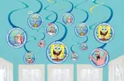 Spongebob Squarepants Swirl Decoration Birthday Party Danglers 5 Packs of 12