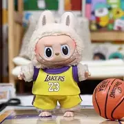 Labubu Clothes Set, labubu Outfit, Lakers Basketball '23' for 17cm Macaron Labubu Dolls, Clothes Set for Labubu - No Dolls