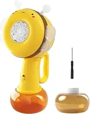 Bubble Maker | Bubble Machine for Kids | Automatic 360° Rotating Bubble Blower with LED Lights | Rotating Beach Toy with LED Lights, Portable Lawn Activities, Colorful Outdoor Toy for Backyard Fun