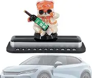 Car Dashboard Number Display | Skateboard Bear Phone Number Plate Temporary Parking Number Sign,Non-Slip Interior Ornaments Creative Number Card for Dashboard