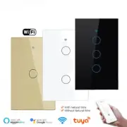 Tuya Wifi Smart Wall Light Switch Glass Screen Touch Wireless Remote Control