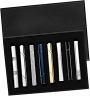 [OATIPHO] Men's Tie Clips Pins Rhinestones Accessories Necktie Clip Clip- Bow Tie Clips Gold Tie Bar Clip on Bow Ties Cleavage Collar Bow Ties for Men Groomsmen Wedding Tie Tack