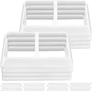 Newtay Freeze Drier Medium Tray Dividers, Compatible with Harvest Right Tray Dividers Freeze Dryer Accessories, Fits Medium, Adjustable Portions(White,Set of 8 (fit 2 Medium Trays))