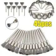 Stainless Steel Wire Brush Set For Dremel Tool Rotary Die Grinder Removal Wheel