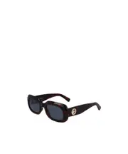 geometric frame sunglasses 52 Havana