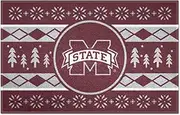 FANMATS 25813 Mississippi State Bulldogs Holiday Sweater Starter Mat Accent Rug - 19in. x 30in. | Sports Fan Home Decor Rug and Tailgating Mat