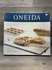 Oneida 15x14 3/4" Large Pizza Stone With Rack Serving Rack New