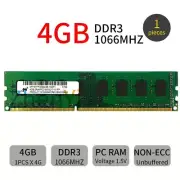 Micron 4GB DDR3 1066MHz PC3-8500U 240Pin 2Rx8 Desktop intel memory PC SDRAM BT