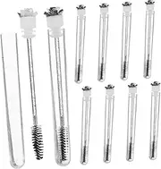 WEKADRIN Elegant Eyelash Curling Brush 10pcs Lash Spoolie Compact Mascara Applicator for Quick Touchups