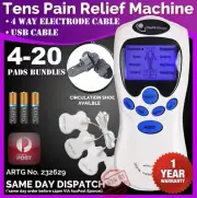 TENS Machine Unit Pain Relief Massager ACUPUNCTURE +Extra PADS BUNDLES Physio