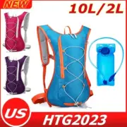 10L Backpack 2L Water Bladder Bag Hydration Pack Cycling Running Hiking Rucksack