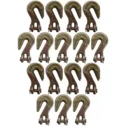 16 Hooks 5/16" Grab Loop Transport Tow Truck Trailer Hauler Flatbed Clevis