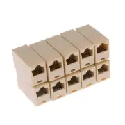 10pcs RJ45 Coupler Plug Adapter Network LAN Cable Extender Connector Tool !ex