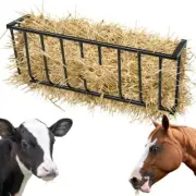 40.8"Livestock Hay Feeder Steel Wall-Mounted Grain Goat Horses Multi-Sided Rack