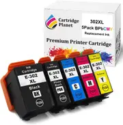 5 Pack (1BK,1PBK,1C,1M,1Y) Compatible Ink for Epson 302XL for Epson Expression Premium XP-6000 Expression Premium XP-6100