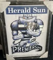 Geelong 2011 Herald Sun (Mark Knight) official Premiership Poster - Framed