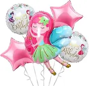Fairy Princess Party Decorations Balloons, Fairy Balloons Star Balloons Magical Fairy Tale Balloon Perfect Floral Wonderland Fairies Themed Mylar Foil Helium Balloon Decor (Princess)