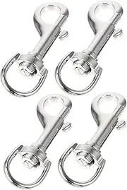 Abaodam 4Pcs Heavy Snap Hooks for Pet Leashes Durable Lanyard Clasp Clips for Dog Collars DIY Crafts Accessories Easy Open Swivel Design