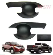 2 DOORS MATT BLACK HANDLE PLATES INSERT FOR MAZDA BT50 BT-50 PRO 2012 2013 2014