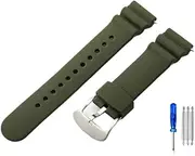 [YCBFGAZATK] 22mm Diver Rubber Strap Soft Silicone Replacement Wrist Strap Bracelet With Tools Fit For Grand Fit For Seiko Watch 5 PROSPEX SRPA21J1 Blue