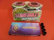 Slime Balls 53mm 95A Snot Rockets skateboard wheels - Black + ABEC 11's