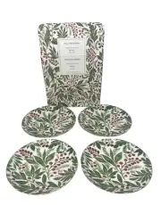 Williams Sonoma Noel Appetizer Plates Christmas 6 1/2 Inches Set of 4
