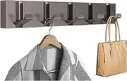 Wall Mounted Invisible Hooks, Space Saving Waterproof Rustproof Towel Hooks, Anti Slip Aluminum Alloy Utility Hooks for Key, Coat, Bag (Gray)