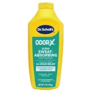 Dr. Scholl's Odor-X Ultra Sweat-Absorbing Foot Powder 7oz