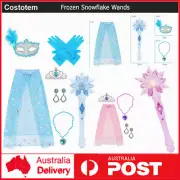 Frozen Snowflake Wands Toys Light Up Musical Magic Toys Sets Cosplay Props Girls
